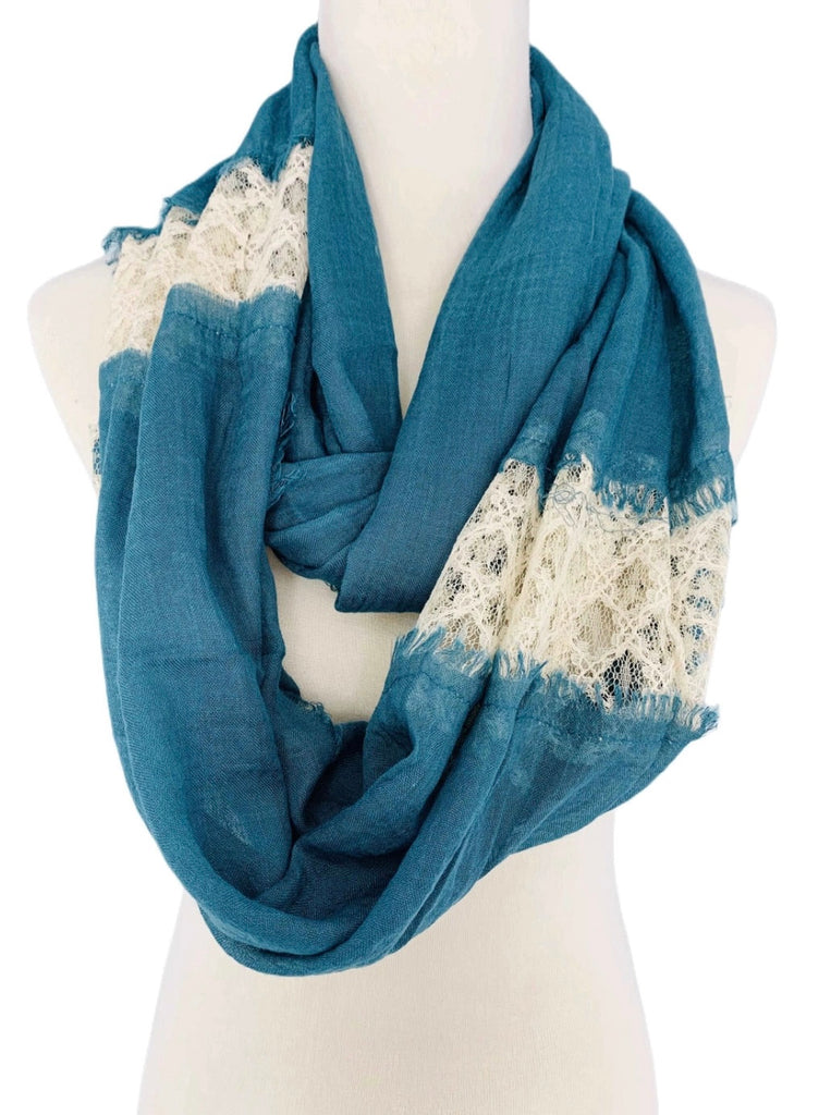 Lace Accent Infinity Scarf