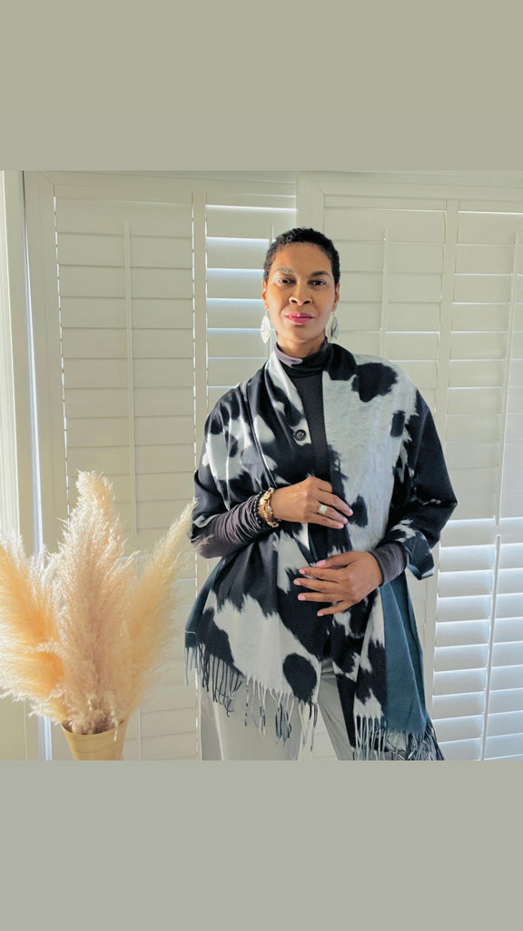 Western Cow Print Shawl
