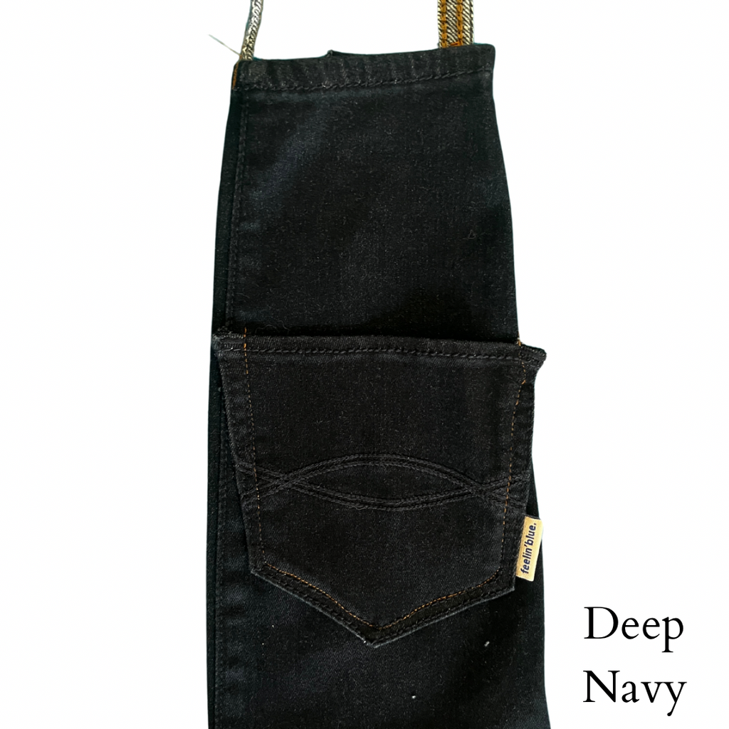 Repurposed Denim Wine Bag