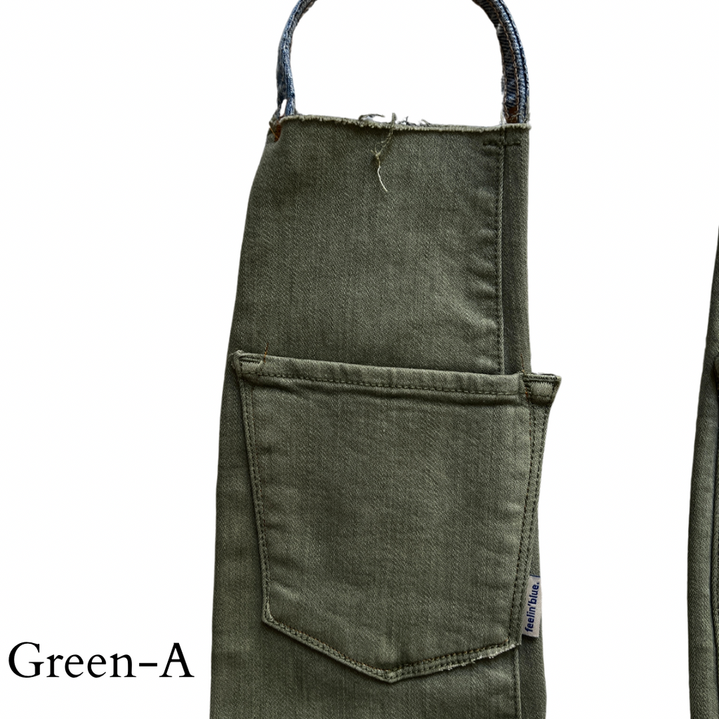 Repurposed Denim Wine Bag