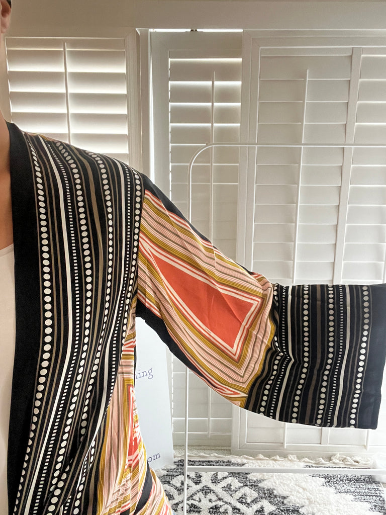 Geo Print Kimono Cardigan