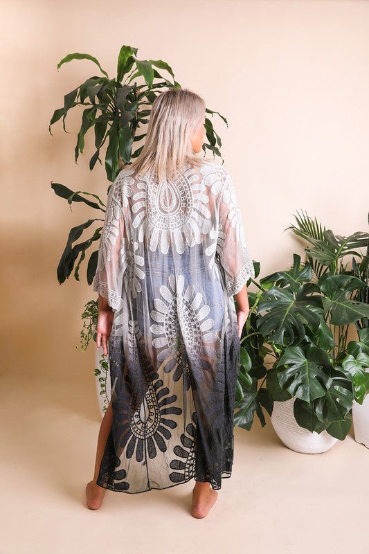 Ombre Lace Kimono - shopcrownboho