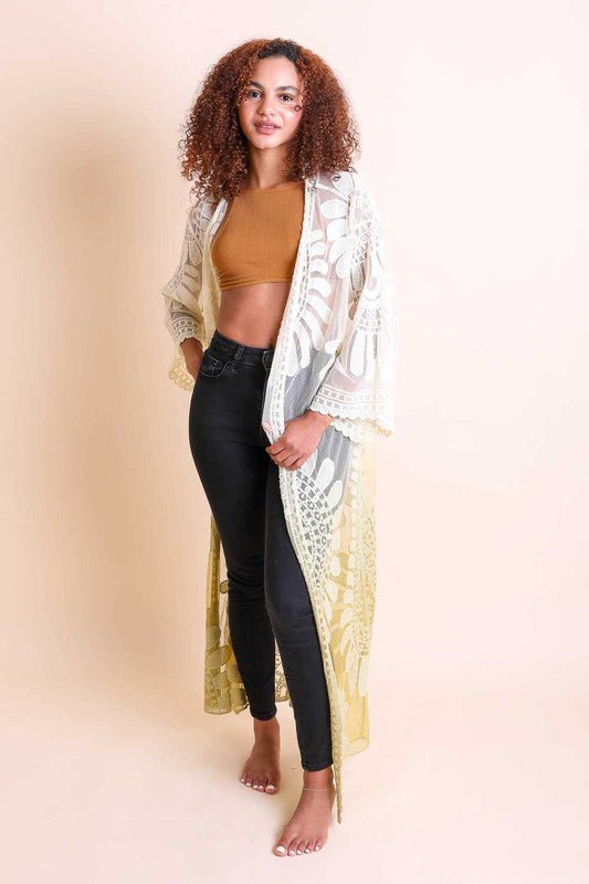 Ombre Lace Kimono - shopcrownboho