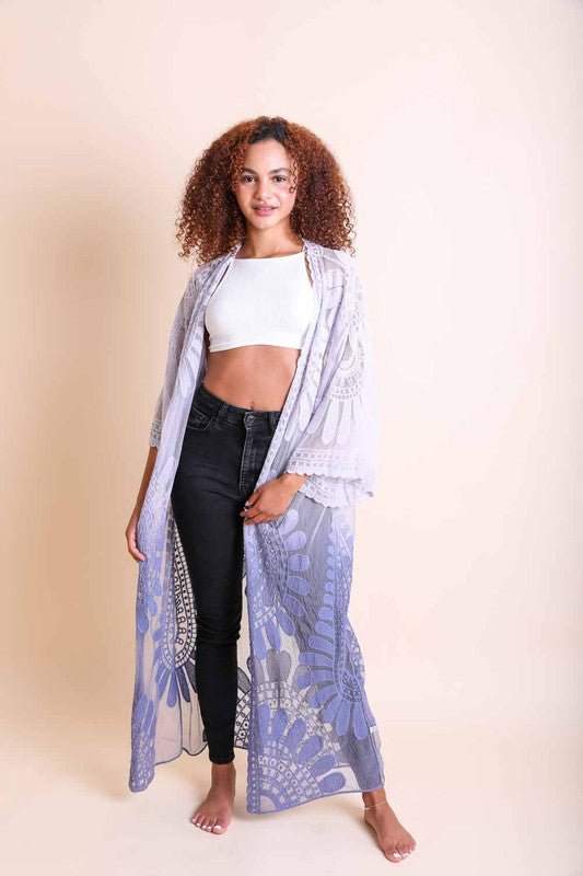 Ombre Lace Kimono - shopcrownboho