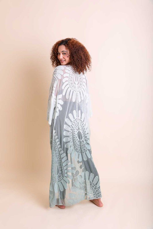 Ombre Lace Kimono - shopcrownboho